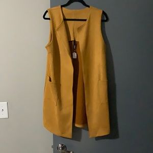 Camel color suede vest